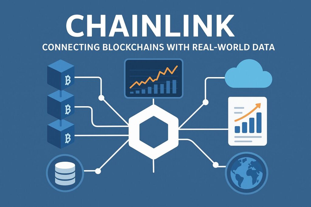 Best Crypto to Buy Now: Chainlink, Cardano, PEPE or Remittix (2025 Guide) a visual infographic showing chainlink connecting blockchains with real world data