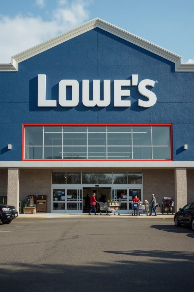 lowe’s storefront or construction supply warehouse.
